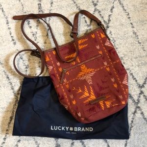 Lucky Brand Asha Embroidered Crossbody/Bucket Bag